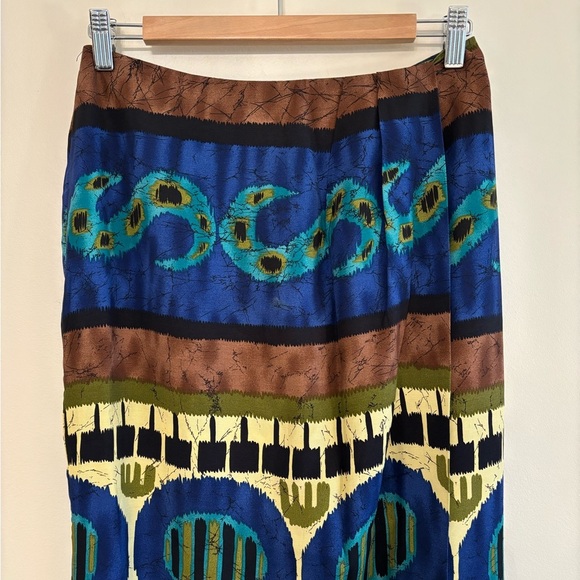 Vintage KGR maxi skirt abstract pattern made in USA - Picture 7 of 15